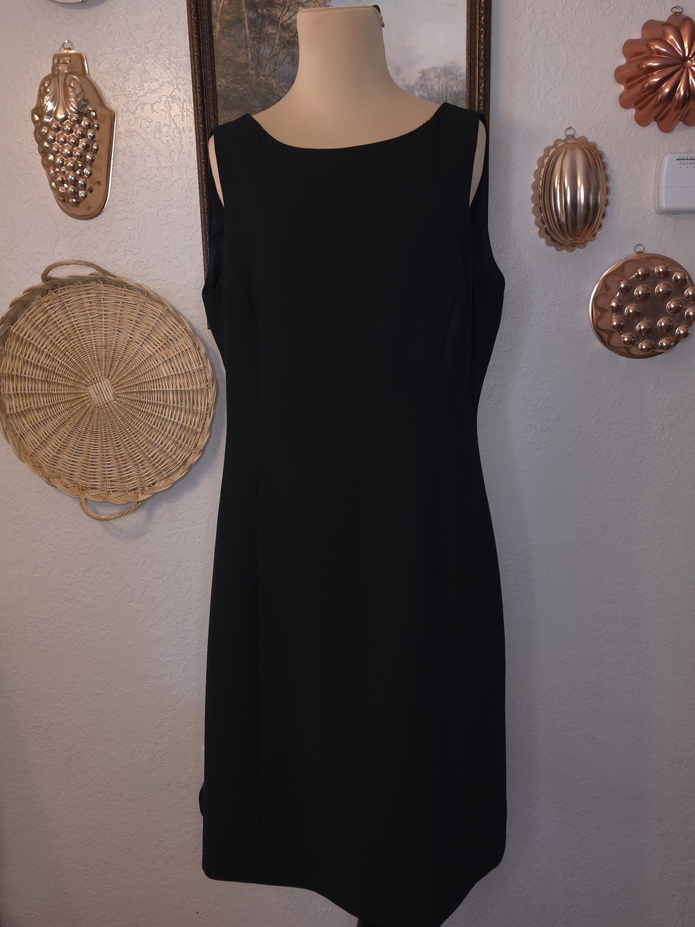 Tahari ASL Black Sleeveless Sheath Dress Women’s Approx Size 12 Career Cocktail